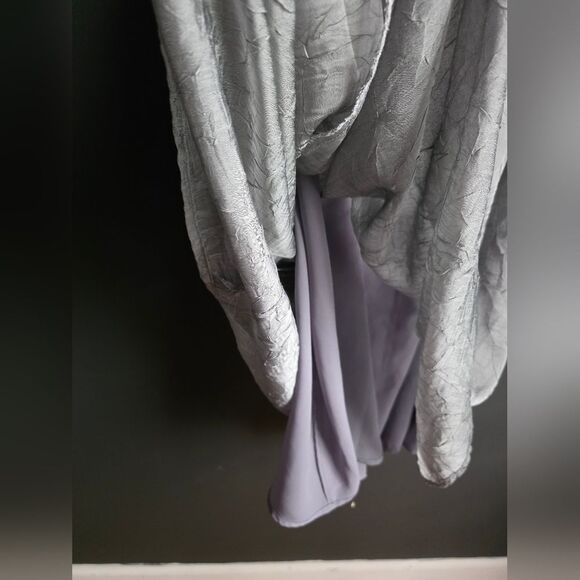 J. Jill Gray Crinkle Polyester Sz 14T Maxi Lined Skirt Festival Boho - Picture 8 of 10